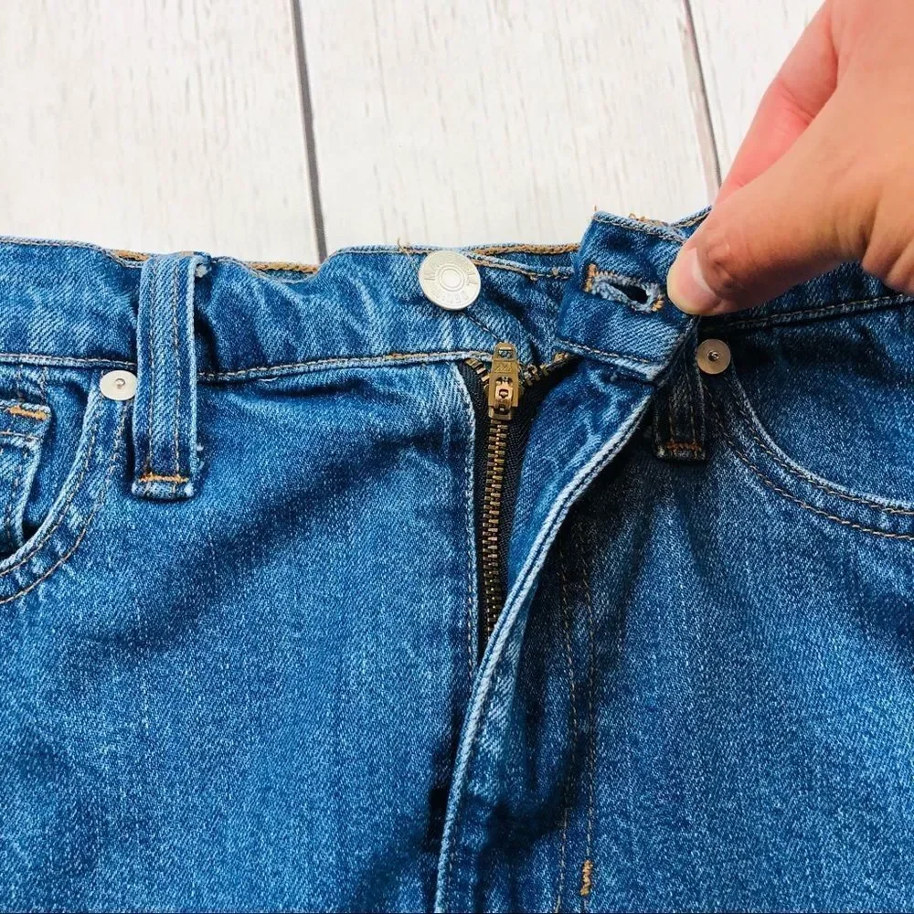 Madewell Rigid Denim A-Line Mini Skirt Size 27